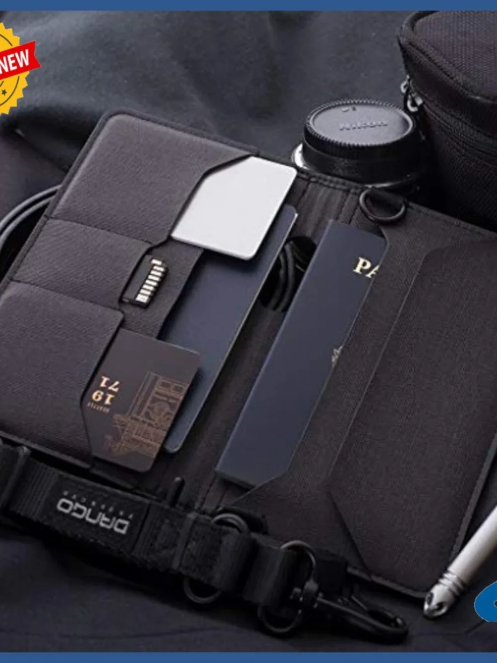 Slim Travel Wallet with RFID Protection, Passport Holder & Multitool